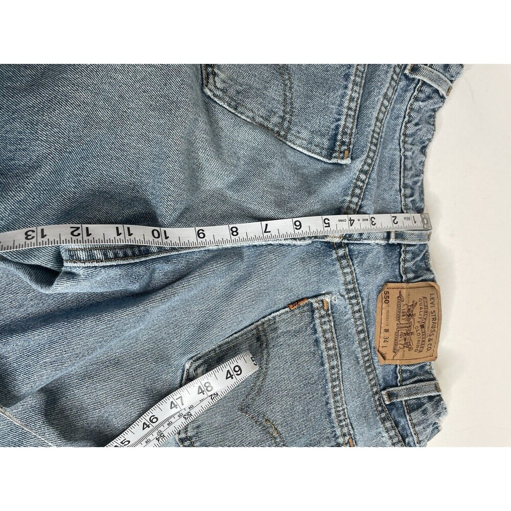 Vintage Levi’s 550 Orange Tab Jeans 34x32 Light Blue Relaxed Fit - Picture 8 of 11